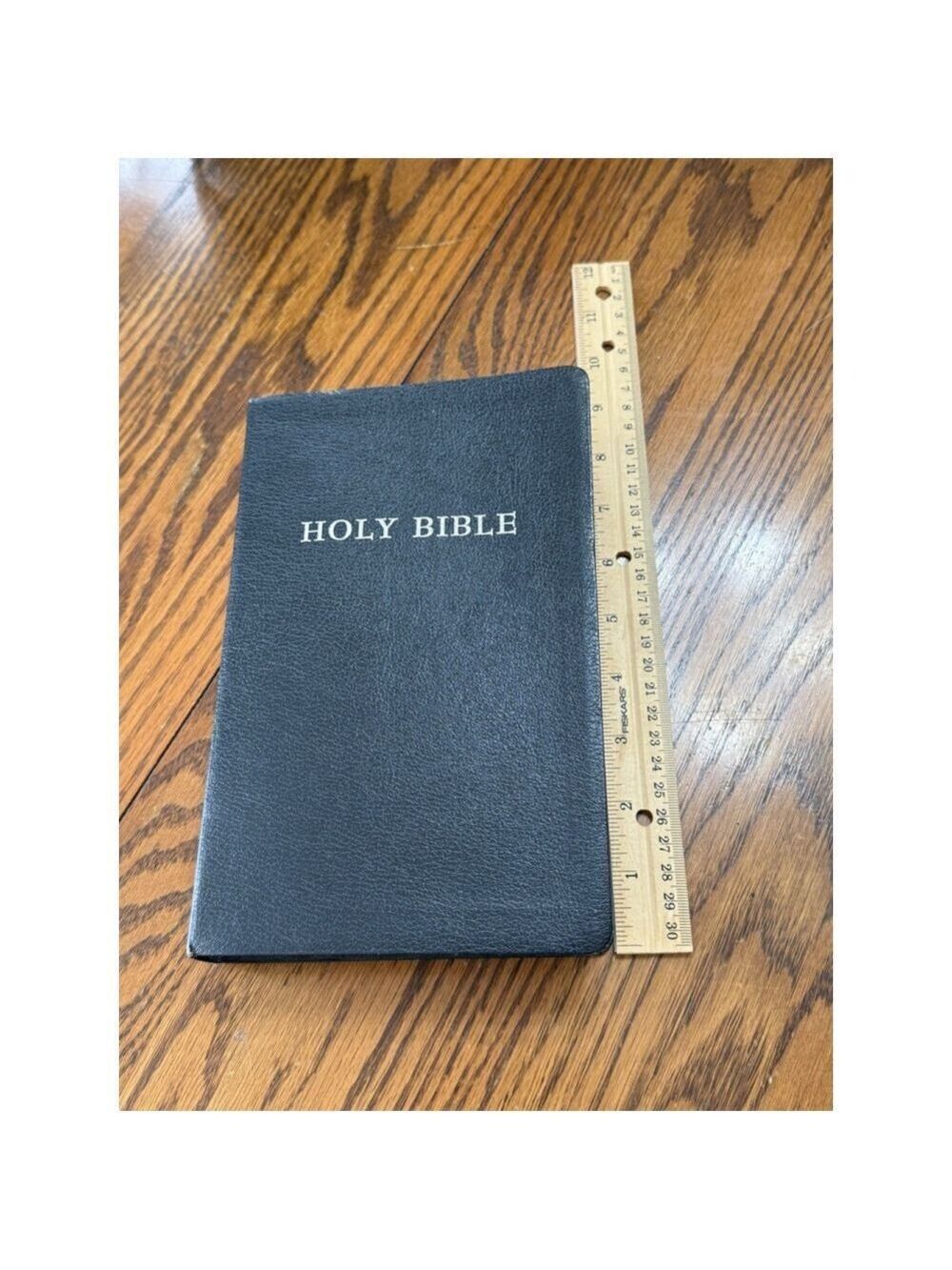 Holy Bible New King James Version Red Letter Bonded Leather Silver Edge 9x5 - Picture 3 of 12